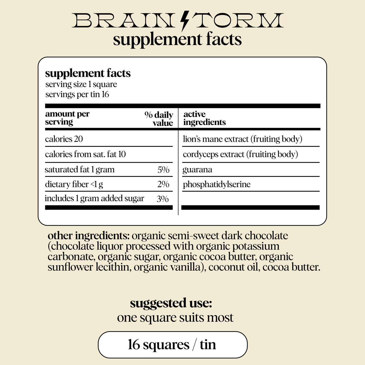 Brainstorm Mushroom Chocolates for FOCUS