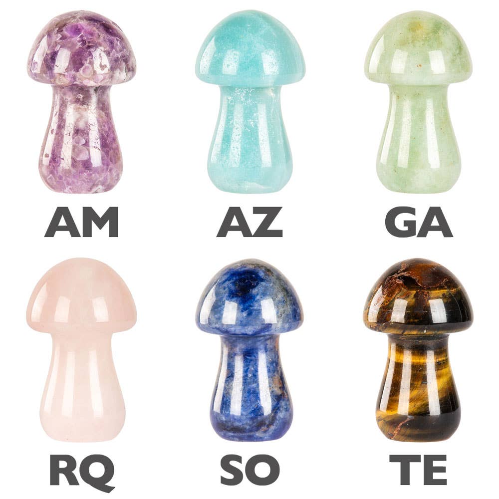 Tall Crystal Mushrooms: Amethyst