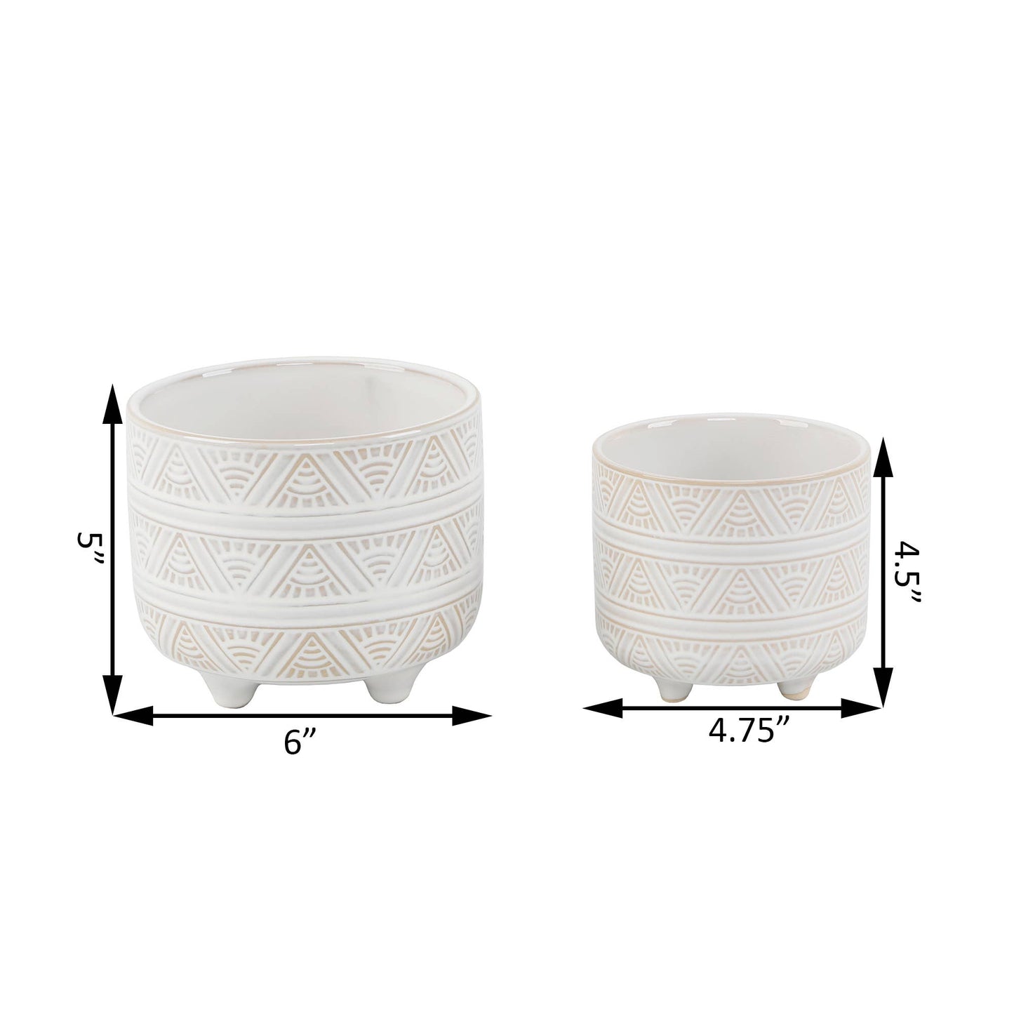 6" Sunrise Footed Ceramic, Ivory