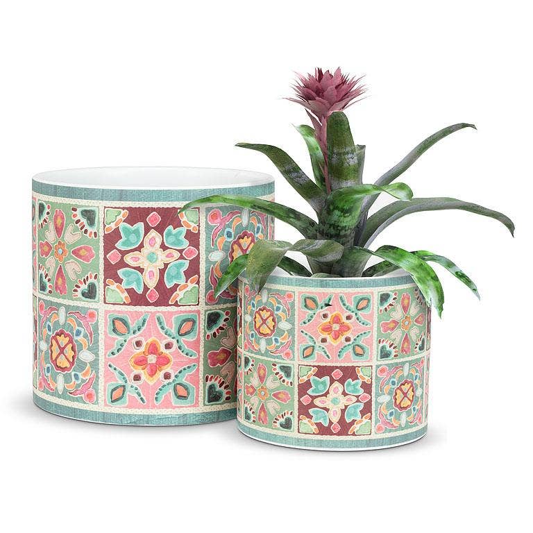Muted Tile Grid Planter