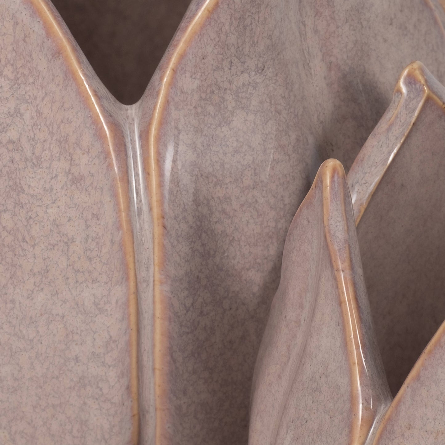 Purple Ceramic Sculpted Petal 8 in.