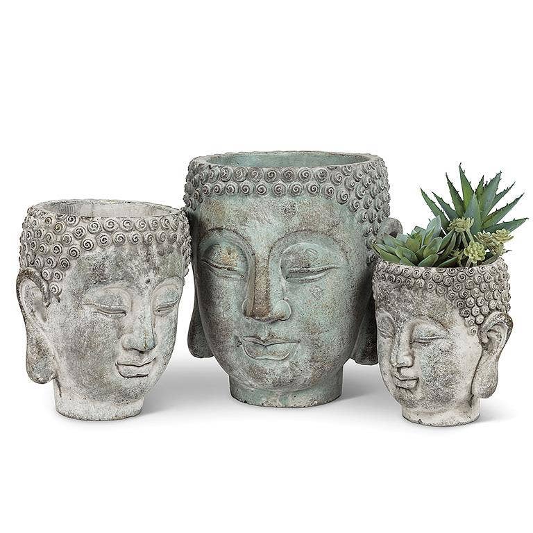 Buddha Head Planter: Large (7"H)