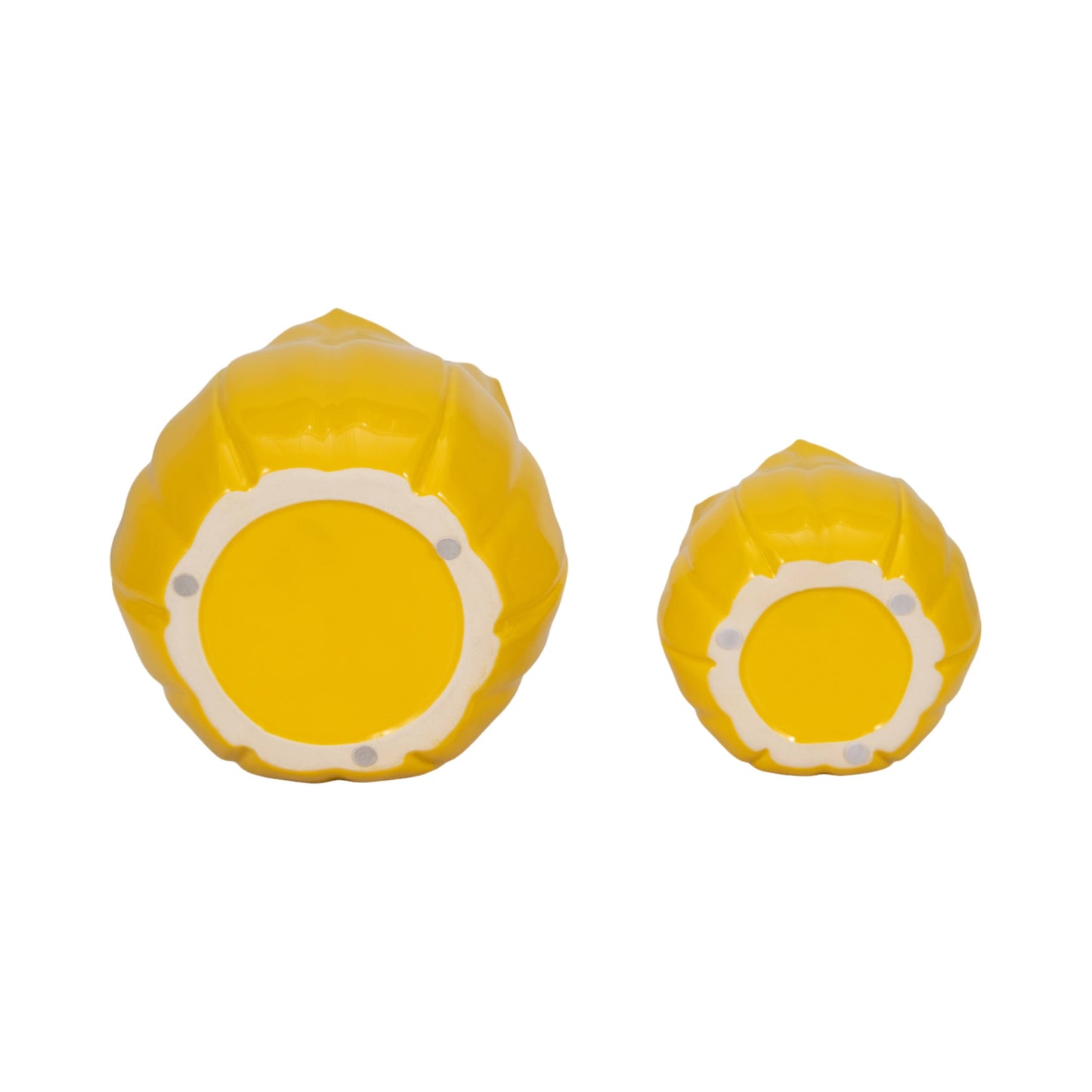 8 in. Yellow Petal Stoneware Planter
