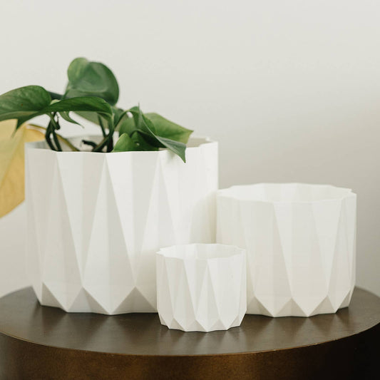 Lava Planter | Indoor Plant Pot: White / 4.5"