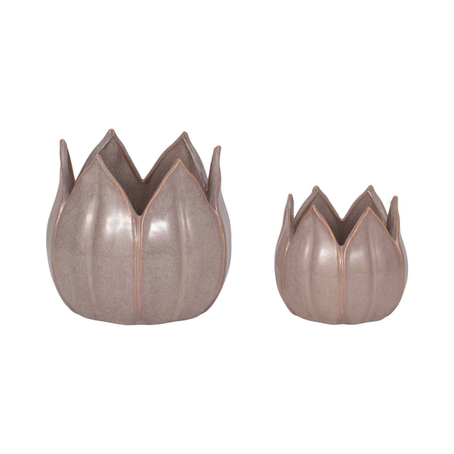Purple Ceramic Sculpted Petal 8 in.