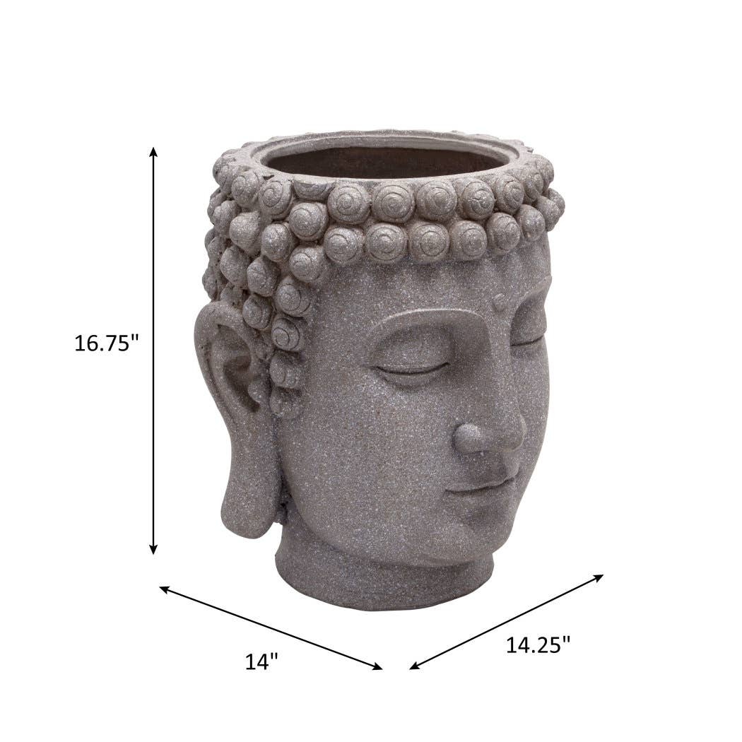 Polyresin Buddha Head 14"