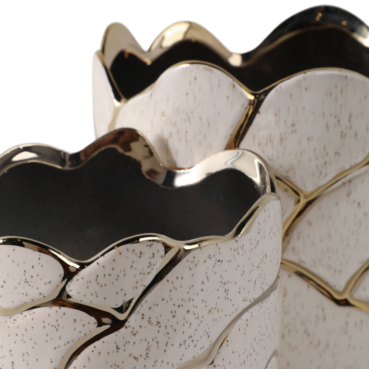 Ivory/Gold Resin Clouds, 7 in.