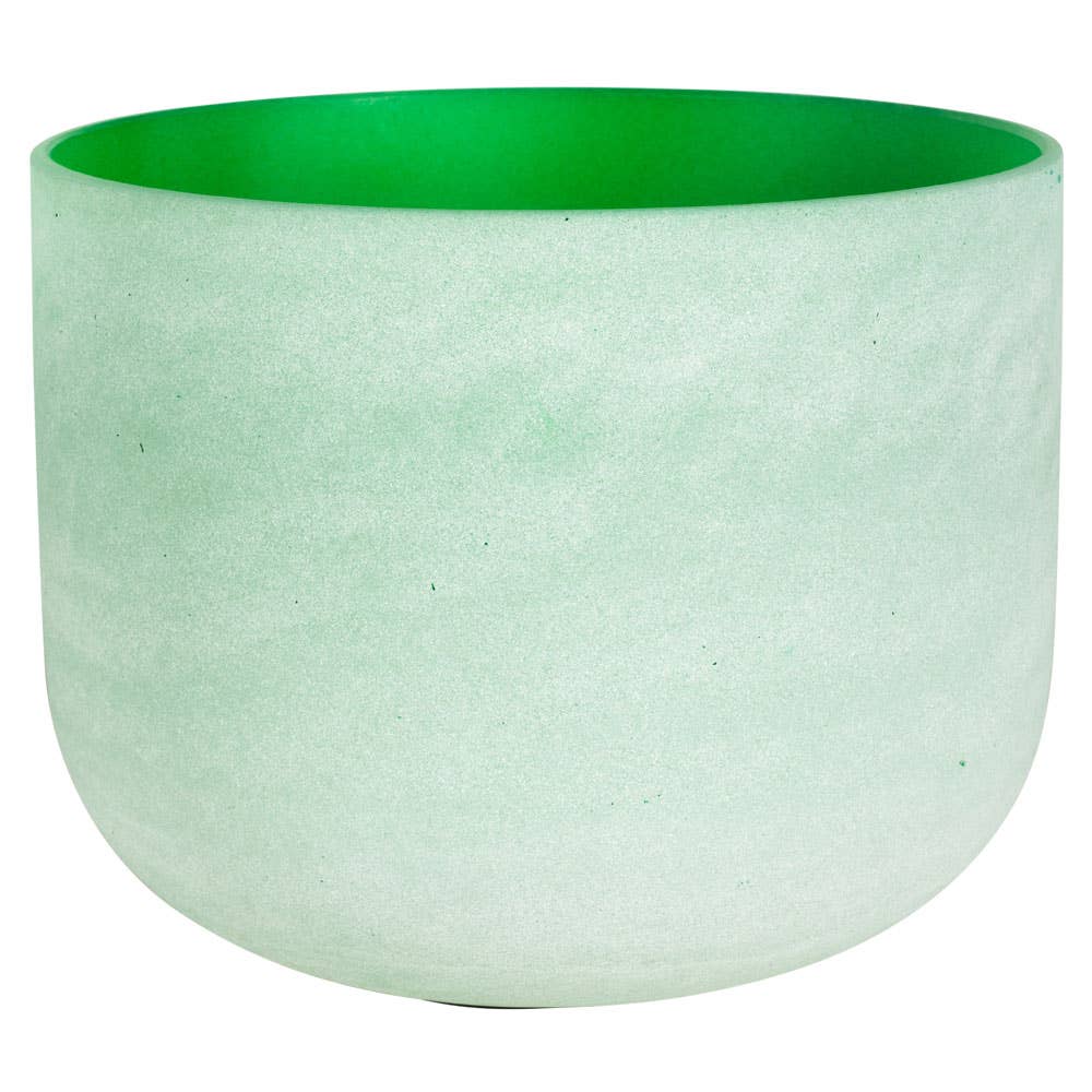 10" COLORED CRYSTAL SINGING BOWL - GREEN