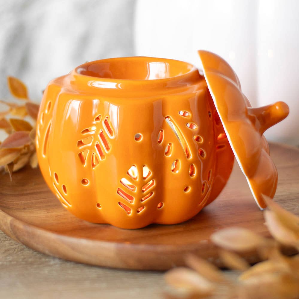 Orange Autumn Leaves Fall Pumpkin Oil Burner