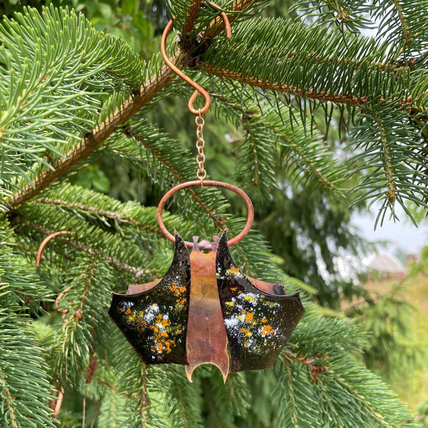 Copper Enamel Hanging Bat