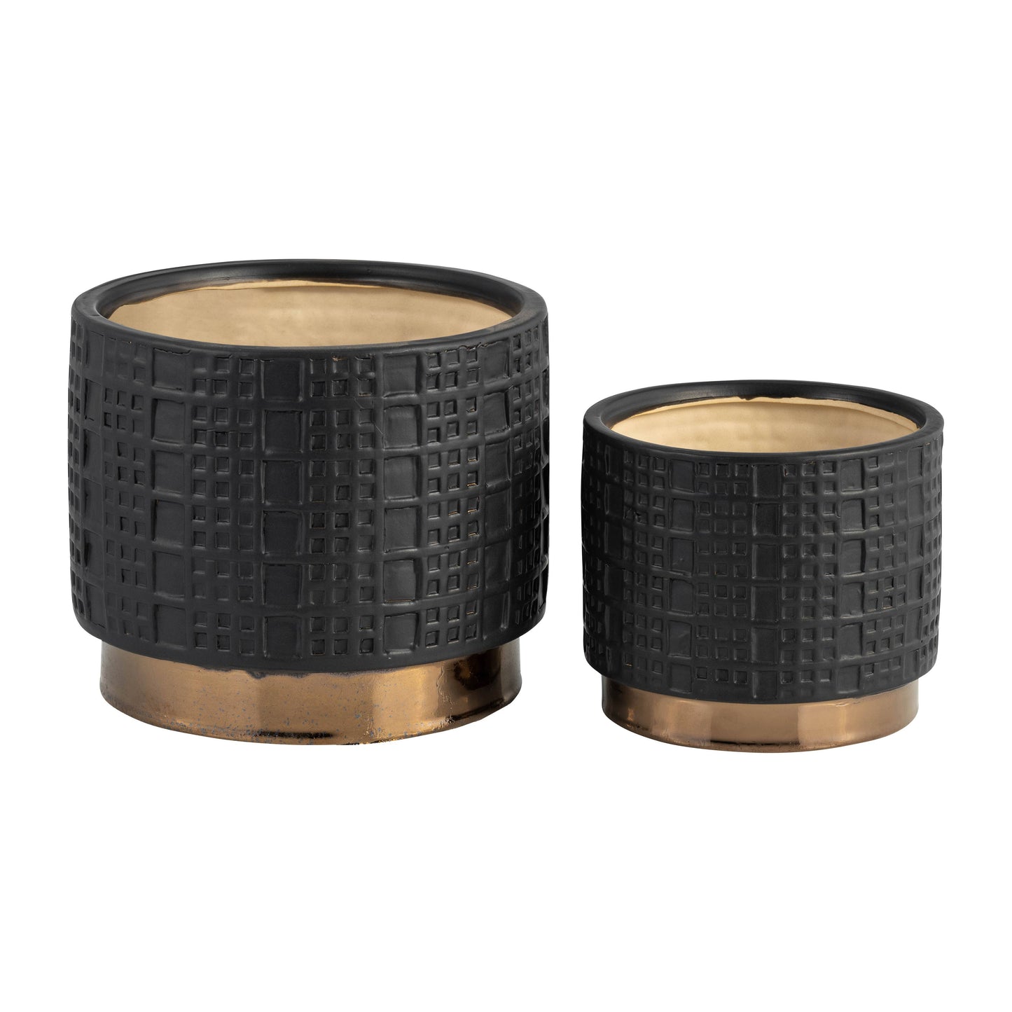 Black Ceramic Raised Mesh 8"