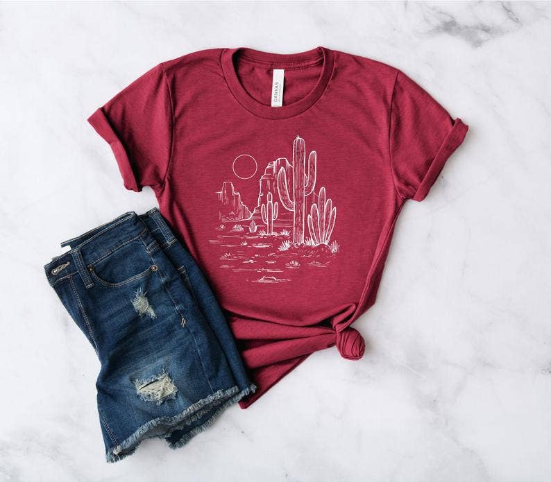 Desert Cactus Cardinal Red / L