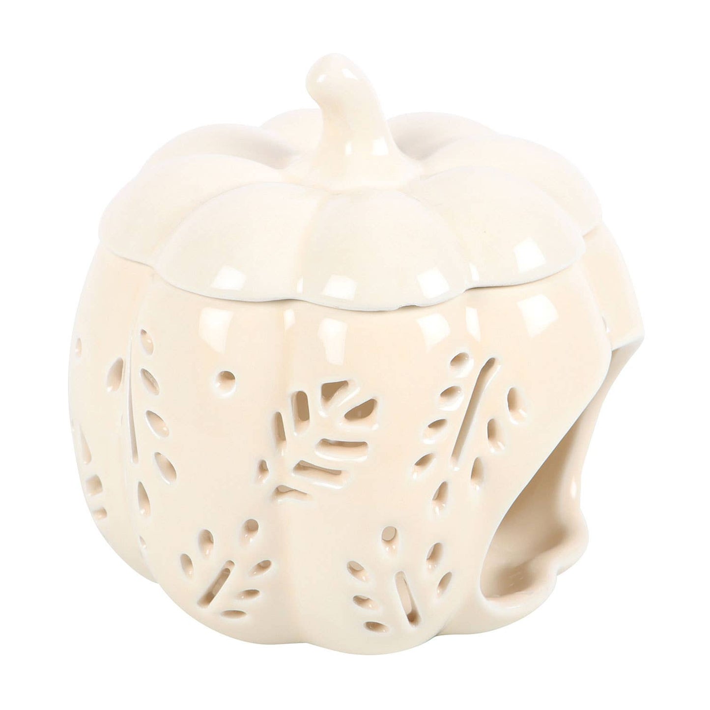 Off White Autumn Leaves Fall Pumpkin Oil Burner