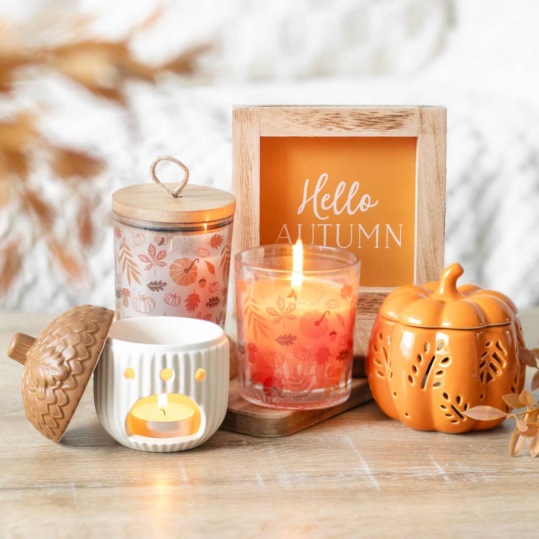 Orange Autumn Leaves Fall Pumpkin Oil Burner