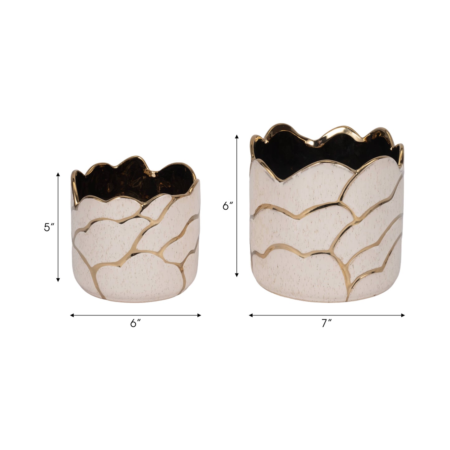Ivory/Gold Resin Clouds, 7 in.