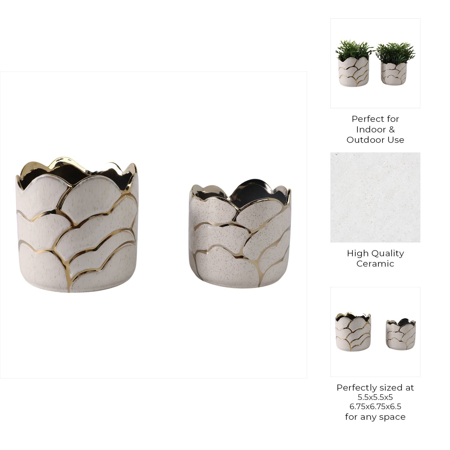 Ivory/Gold Resin Clouds, 7 in.
