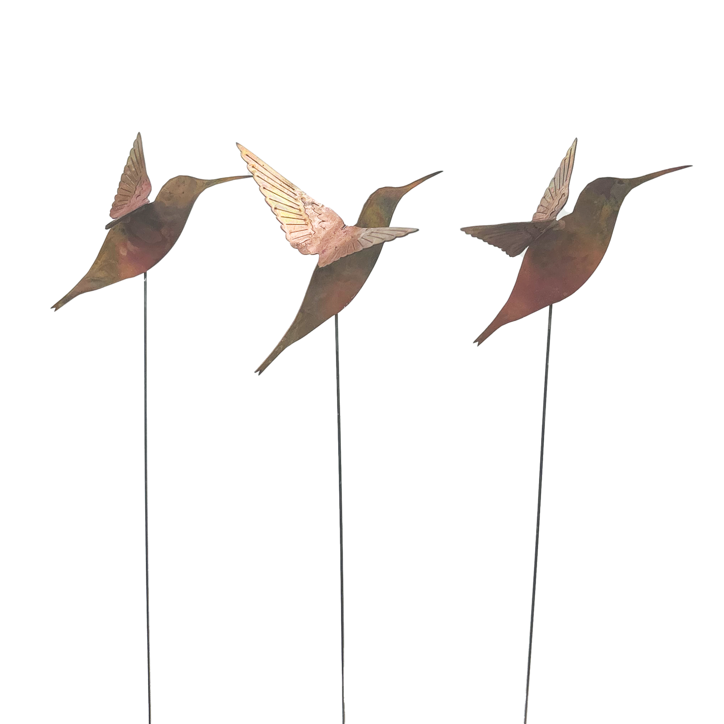 Medium Natural Copper Hummingbirds- Bare