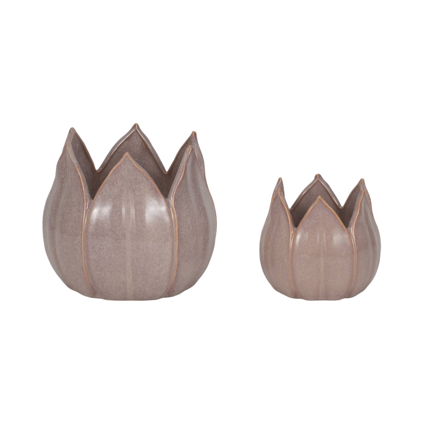 Purple Ceramic Sculpted Petal 8 in.