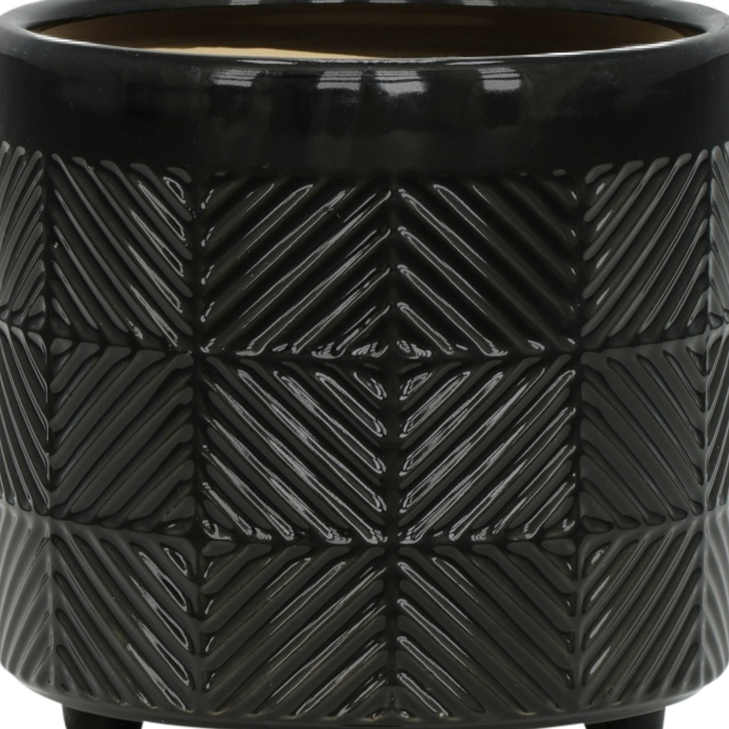 - Black Ceramic pot 8”