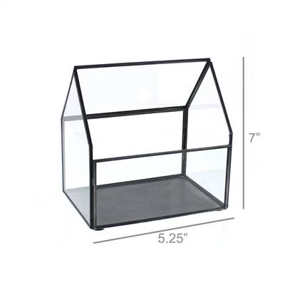 Pierre Cottage Glass Terrarium