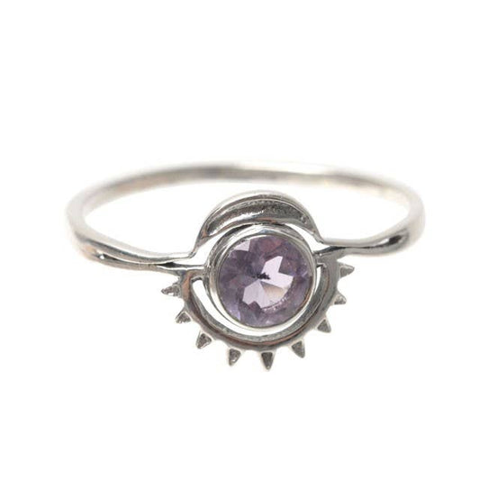 STERLING SILVER SUN RAYS RING: SIZE 8