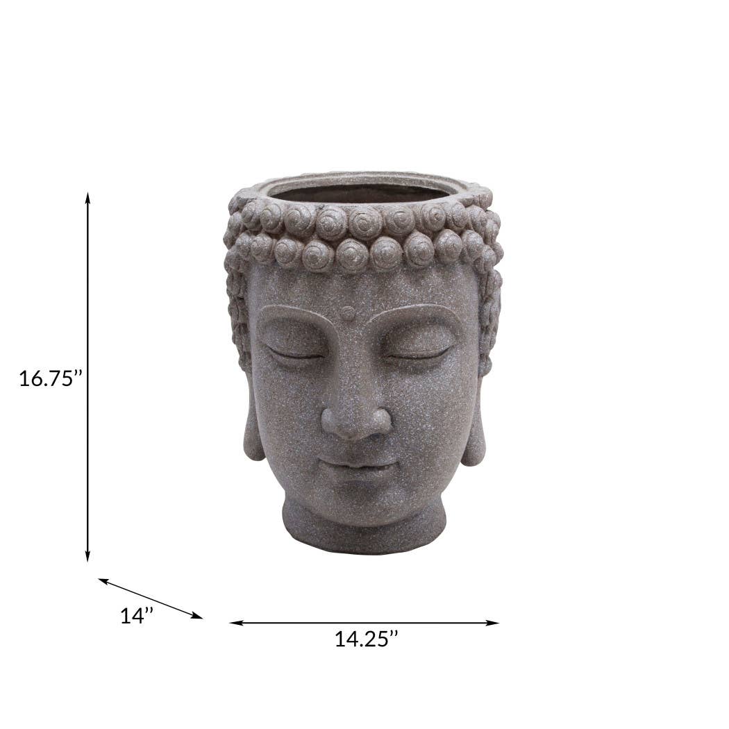 Polyresin Buddha Head 14"