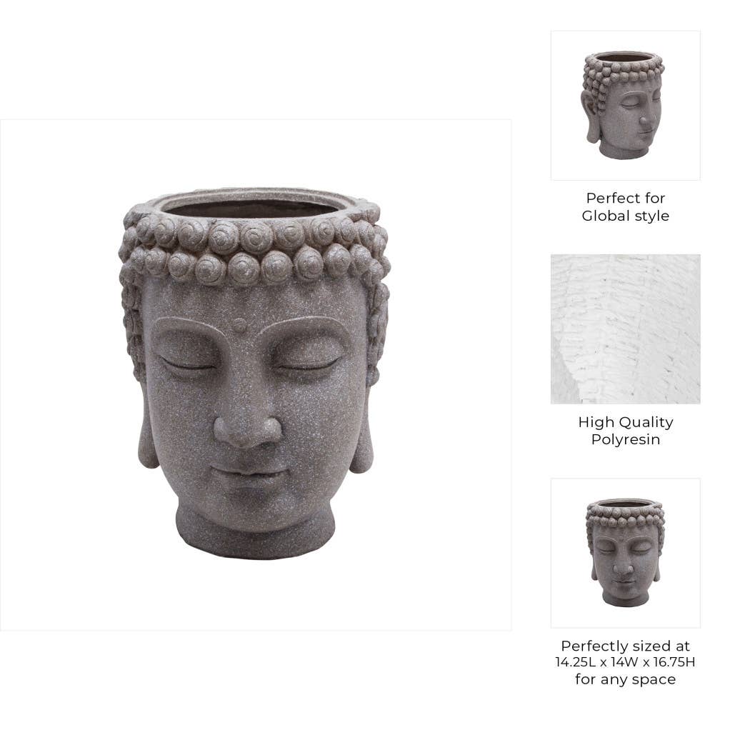 Polyresin Buddha Head 14"