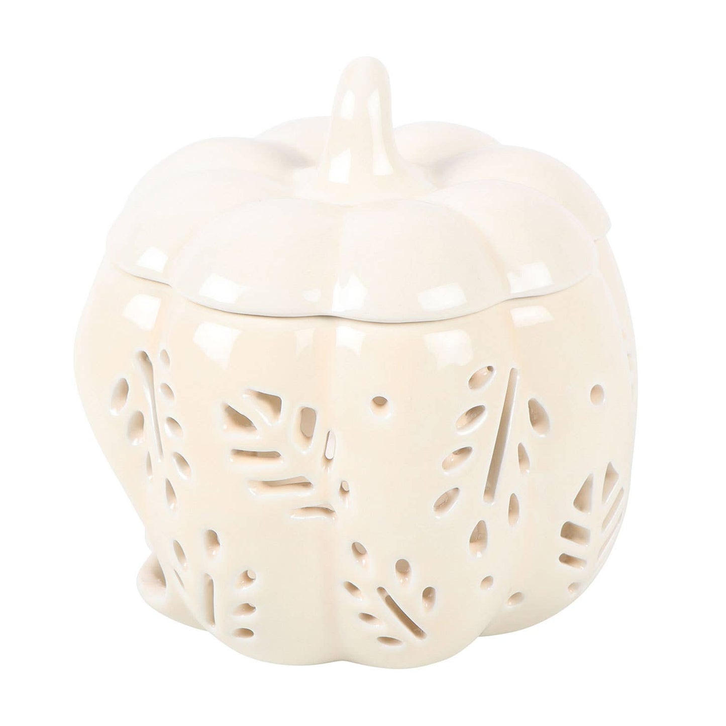 Off White Autumn Leaves Fall Pumpkin Oil Burner