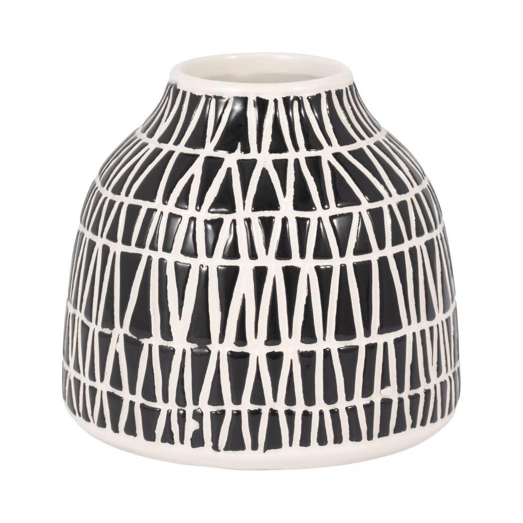 Modern Tribal Decorative Vase  5 in.