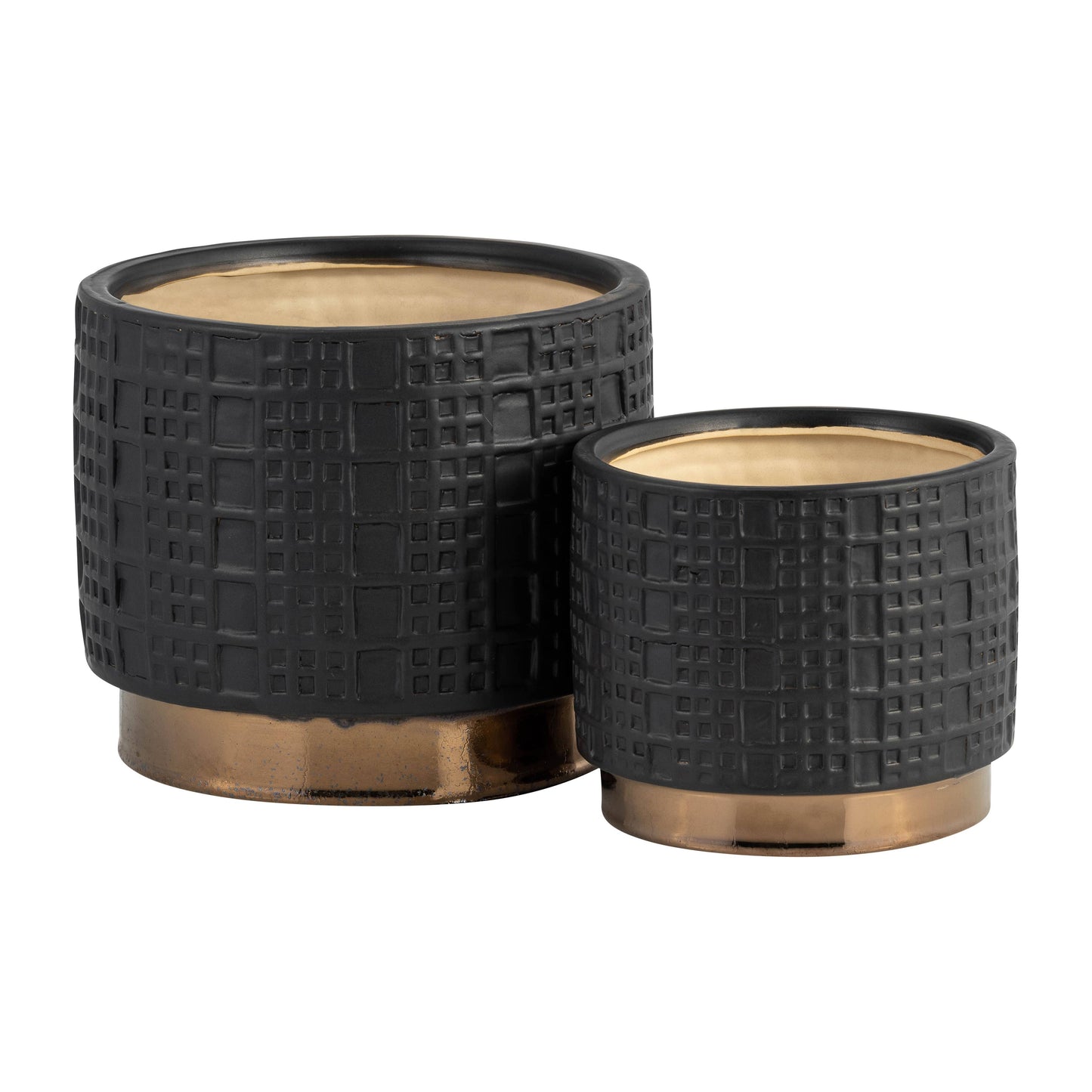 Black Ceramic Raised Mesh 8"