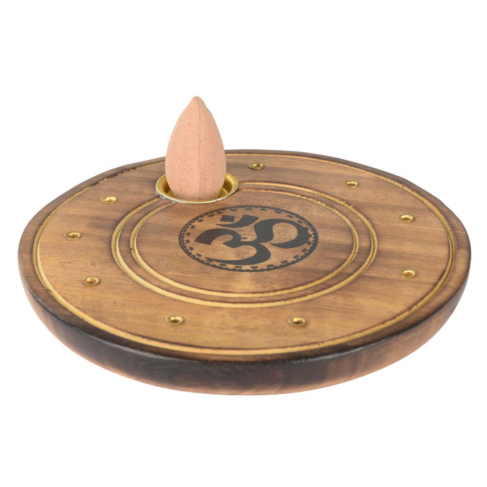 Om Round Cone Incense Burner