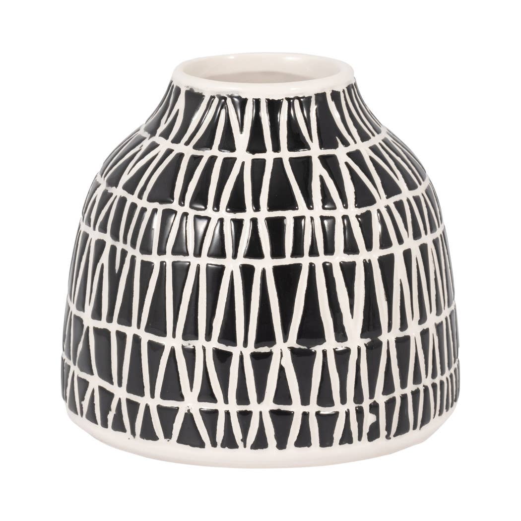 Modern Tribal Decorative Vase  5 in.